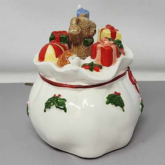 Vintage Otagiri Animated Musical Christmas Ceramic Music Box‎ Works - Picture 4 of 12